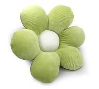 Aodafei Coussin Fleur Oreiller Peluche,Coussin en Forme de Fleur Kawaii,Coussin Decoratif Forme de Fleur pour Chaise Canape Sol,Coussin Forme Fleur de Marguerite Vert,35-40 cm