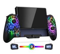 AODE Manette sans fil pour manette de jeu Bluetooth sans fil pourSlim/Pro/PC,manette de jeu ergonomique avec double TouchPad 3,5 mm prise audio bouton six axes amélioré-0706-128