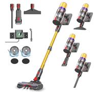 Aodebiao V16 Aspirateur Balai sans Fil 55Kpa/600W/80Mins, Aspirateur sans Fil Puissant, Écrans Tactiles LED, Mode Automatique, Brosse Anti-Emmêlement pour Tapis, Sols Durs et Poils d'animaux