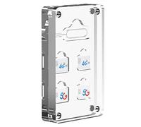 AODUKE Étui de rangement magnétique transparent pour carte SIM Mini Nano SIM, emplacements pour broches d'éjection 05SIM