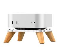 AODUKE Socles de trépied en bois transparent Mac Mini M4/M4Pro, support de poupée vertical pour ordinateur Macmini 2024, trous de ventilation au fond pour une meilleure dissipation de la chaleur
