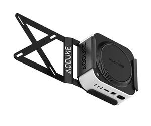 AODUKE Support mural en alliage d'aluminium pour Mac Mini M4, M4 Pro 2024, compatible avec support de moniteur VESA 75 x 75/100 x 100 mm