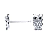 AoedeJ boucles d'oreilles animaux mignons, boucle d'oreille papillon en argent sterling CZ abeille hibou, boucles d'oreilles hypoallergéniques pour les filles (Hibou)