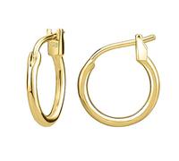 AoedeJ Boucles D'Oreilles CréOles DoréEs Boucles D'Oreilles Huggie En Or Boucles D'Oreilles CréOles HypoallergéNiques Pour Femmes Hommes (12 mm)