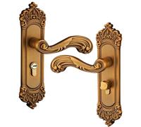 AOEGBY PoignéEs De Porte Poignée de porte de type tige avec trois clés, utilisée for les loquets de porte intérieure vintage dans les bureaux ou les portes d'entrée PoignéE De Porte Polyvalente