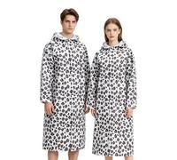 Aoelgoo 2 Poncho Pluie Adulte Imperméable, Cape de Pluie Translucide Réutilisable, Voyage, Cyclisme, Plus épais (FR/ES, Alpha/lettres, Taille unique, Taille normale, Taille normale, Léopard)