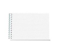 Aoerway Carnet à spirale A4 de qualité supérieure avec motif quadrillé hexagonal, 21 x 29 cm, journal à spirales, poids 240 g (hexagonal standard)