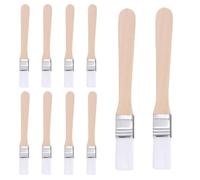 AOEVUIR 10 Pcs Pinceau Peinture Plat Peinture Poils à épousseter Pinceau Bois Professionnels pour la Peinture Les Taches Le Vernis la Colle Activités Artisanales Imprimerie Etc
