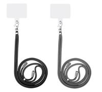 AOEVUIR 2 Cordon Telephone Portable Laniere Telephone Portable Universelle Tour De Cou Telephone Cordon Telephone Réglable Et Détachable Collier Telephone Portable Pour Smartphone Avec 2 Entretoises
