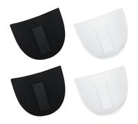 AOEVUIR 2 Paires Foam Shoulder Pads for Women and Men Soft Shoulder Cushions for Sewing and Crafts Ideal for Jacket Blazer T-Shirt Dress Clothing Accessories Noir Blanc