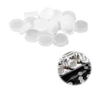 AOEVUIR 30 Pcs Bouchon Flute Traversiere 7 * 3 mm Bouchons d'Oreille de Flûte Bouchon en Silicone Souple Bouchons À Trou Ouvert Universel Paquet Flute Plug