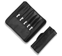 AOEVUIR Sacoche à Couteaux en Toile Cirée, Étui Portable avec 5 Compartiments pour Couteaux et Ustensiles, Idéal pour Le Camping et la Randonnée, Sac Résistant, Cadeau pour Chefs et Hommes