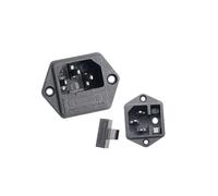 Aofan Lot de 2 connecteurs mâles IEC320 C14 3 pieds avec porte-fusible terminal mâle AC 250 V 10 A