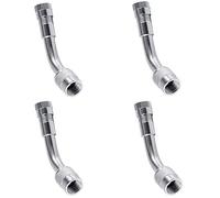 Aofan Tube d'extension de Valve en Laiton de 135 degr¨¦s pour Moto de Voiture ¨¦lectrique de v¨¦hicule Tout-Terrain de Voiture (4 pi¨¨Ces)