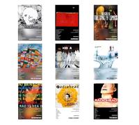 AOFCESQY Radiohead - Lot de 9 affiches en édition limitée - Sans cadre - 20 x 30 cm - Impression sur toile - Décoration murale pour salon, chambre à coucher