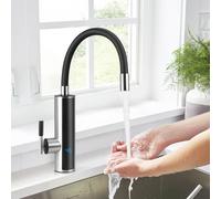Aofesel Chauffe-eau Instantané électrique, 3000W 220V Robinet Chauffant avec une Prise Flexible et une Affichage de Température LCD, Smart Heater pour la Cuisine, le Jardin, la Salle de Bain