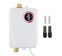 Aofesel Chauffe Eau Instantané Electrique, 3500W 220V Chauffe-Eau Sans Réservoir, 20-50 °C, IPX4 étanche Mini Chauffe-Eau Sans Réservoir Pour Douche Salle de Bain Cuisine