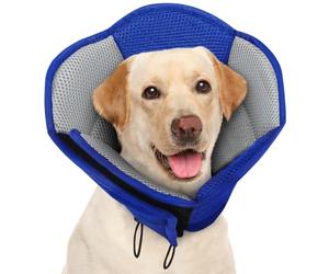 AOFITEE Cône pour Chien après Chirurgie, Collier Souple pour Chiens de Petite, Moyenne et Grande Taille, Collier de récupération réglable pour Chien, Collier élisabéthain Respirant pour éviter Le