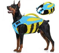 AOFITEE Gilet de sauvetage pour chiens de grande taille, haute flottabilité, taille L, avec grippe de sauvetage, léger et sûr, gilet de sauvetage réfléchissant, pour la natation pour les sports