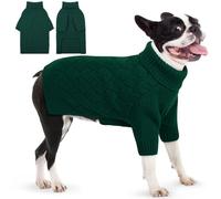 AOFITEE Pull Chien Grande Taille, Hiver Pull de Noël à Col Roulé pour Chiens avec Manches, Vêtement Noel Chien de Petite et Moyenne Taille pour Automne Hiver, Pull-Overs Epais et Chaud Labrador