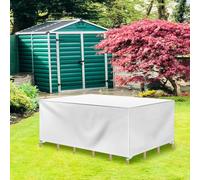 AOFOAE Housse de Table Jardin,Bâche Protection Table de Jardin Imperméable 180x90x74cm Coupe-Vent, Anti-UV,Housse de Protection Meubles Exterieur Tissu Oxford 600D
