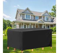 AOFOAE Housse Protection pour Table De Jardin 330x110x75cm/Longueur x Largeur x Hauteur 420D Tissu Oxford Bache Protection Salon De Jardin Exterieur,Anti-UV Imperméable Housse de Table Exterieure