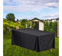 AOFOAE Rectangulaire Couverture De Protection pour Mobilier, Bâche De Meubles De Jardin 200x75x60cm/LxlxH Housse De Table Extérieur Bâche Tissu 600d Oxford pour Housse Table, Bâche De Meubles