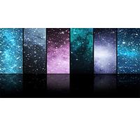 AOFOTO Toile de fond en vinyle de 6 x 3 m pour photographie d'univers, étoiles, constellations, planètes, flocons de neige pour fête d'adultes, portraits, affichage vidéo, accessoire de studio