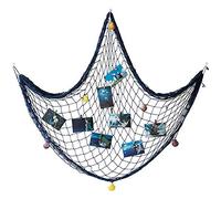 AOFOX Filet de pêche pour décoration de fête sur le thème de l'océan, des pirates et de la plage Bleu 1,5 x 2 m