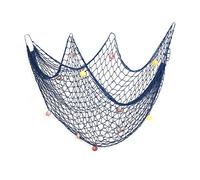 AOFOX Filet de pêche pour décoration de fête sur le thème de l'océan, des pirates et de la plage Bleu 1 x 2 m