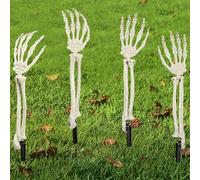 AOFOX Lot de 2 paires de squelettes réalistes pour Halloween - En plastique - Pour Halloween