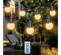 Aogled Guirlande Solaire Exterieur Jardin,G40 Guirlande Lumineuse avec 15.5M/25 Ampoules LED