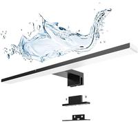 Aogled Lampe de miroir LED 40 cm 10 W 4000 K - Éclairage mural de salle de bain - 230 V - Blanc neutre 820 lm - Classe II - Noir