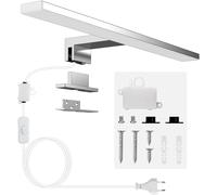 Aogled Lampe Miroir Salle De Bain 40CM avec Interrupteur,10W Applique Salle de Bain Blanc Neutre avec 4000K＆820LM IP44 étanche,230V LED Miroir Classe II