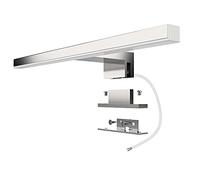 Aogled Lampe Miroir Salle de Bain 5W 400LM 30cm 230V 4000K, en Acier Inoxydable 3 en 1 Miroir Lumineux Led,Non Scintillement,Pince sur Miroir, Armoire,Mur Lampe LED 300mm