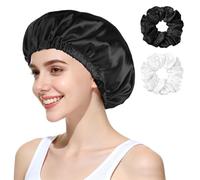 AOGOE Bonnet de Nuit, Bonnet Satin Cheveux Nuit Ajustable, Bonnet Soie Cheveux Nuit, Bonnet meches cheveux, Bonnet douche femme, Double Couche Capuchon Chapeau de Sommeil pour Couchage Maquillage