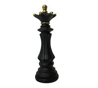 Aoguaro Petites sculptures d'échecs, pièces d'échecs roi et reine, décoration d'intérieur créative rétro, statue de chevalier pour la maison, la chambre, le bureau, le salon