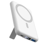 AOGUERBE Batterie Externe avec Magsafe pour iPhone, 10000mAh Power Bank Magnétique Sans Fil - Wireless Pliable Magnetic Battery PD 22.5W Charge Rapide et Affichage LED Chargeur pour iPhone 12-17 Série