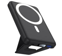 AOGUERBE Batterie Externe pour iphone, Compatible avec MagSafe 10000mAh Magnétique sans Fil Power Bank Charge Rapide PD 22.5W avec Affichage LED et Support Pliable pour iPhone 17/16/15/14/13/12 Séries