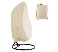 AoHao Housse de fauteuil suspendu imperméable 210D Oxford - Avec cordon de serrage - 190 x 115 cm - Protection solaire - Protection contre les intempéries - Beige