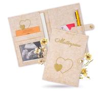 Aohcae Étui de protection en feutre pour carnet de maternité Allemagne - Pour ranger des documents, des photos et des cartes à ultrasons - Idée cadeau pour les femmes enceintes et les futures