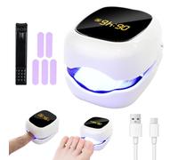 Aohcae Kit de traitement laser contre les champignons des ongles avec fonction de temps - Utilise une lumière bleue de 470 nm et une lumière infrarouge de 910 nm - Traitement laser du fongique des