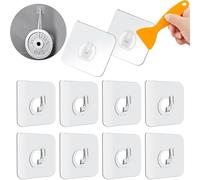 Aohcae Lot de 20 Crochet Adhesif Mural, Crochet Adhésif Transparent avec Grattoir Crochet Auto Adhesif Réutilisables Patere Adhesive pour Cuisine, Salle de Bain, Mur de Porte