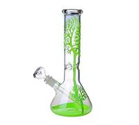 Aoheuo Bong en Verre avec Filtre à Tornade, Rig 14,5 mm, Pipe en Verre pour Fumeurs, Bowl Beaker Tree (A)