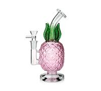 Aoheuo Pipe à narguilé en forme d'ananas avec joint à quartz ou bol coulissant 20 cm de hauteur 14,4 mm