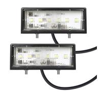 AOHEWEI 2 pièces LED Plaque d'immatriculation Lumières Plaques d'immatriculation arrière Lampes 12/24V Étanche Parfait pour voiture Remorque Camion Camionnette ou Bateau
