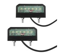 AOHEWEI 2 x Éclairage de Plaque D'immatriculation LED Lumineuse Lampes de Plaque Arrière 12~24V Imperméable Parfait Pour Voiture RV Remorque un Camion ou Bateau