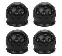 AOHEWEI 4 pièces de Cache pour Boule d'attelage, Capuchon de Protection en Caoutchouc Souple de 50 mm pour remorque, Caravane ou Camion, Noir