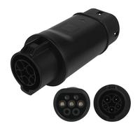 AOHEWEI Adaptateur de Charge EV de Type 1 vers Type 2, Adaptateur de câble de Chargeur de Voiture 240 V 32 A SAE J1772 vers IEC62196, câble de Charge EV de Type 1 ou Chargeur vers Type 2 EV