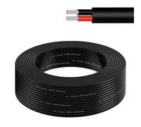 AOHEWEI Câble à 2 conducteurs de 5 mètres, 16 AWG câble Flexible en cuivre étamé toronné de 2x1,5 mm², câble électrique Basse Tension 5V/12V/24V/300V pour Bandes LED, Automobile, extérieurs Bricolage